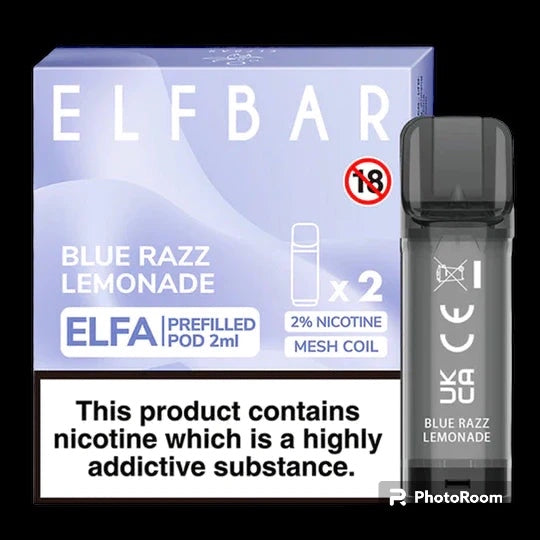 Elfbar Elfa Prefilled Pod Blue Razz Lemonade 2 x 20mg Nikotin