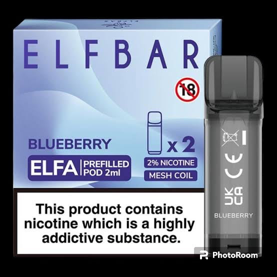 Elfbar Elfa Prefilled Blueberry 2x 20mg Nikotin