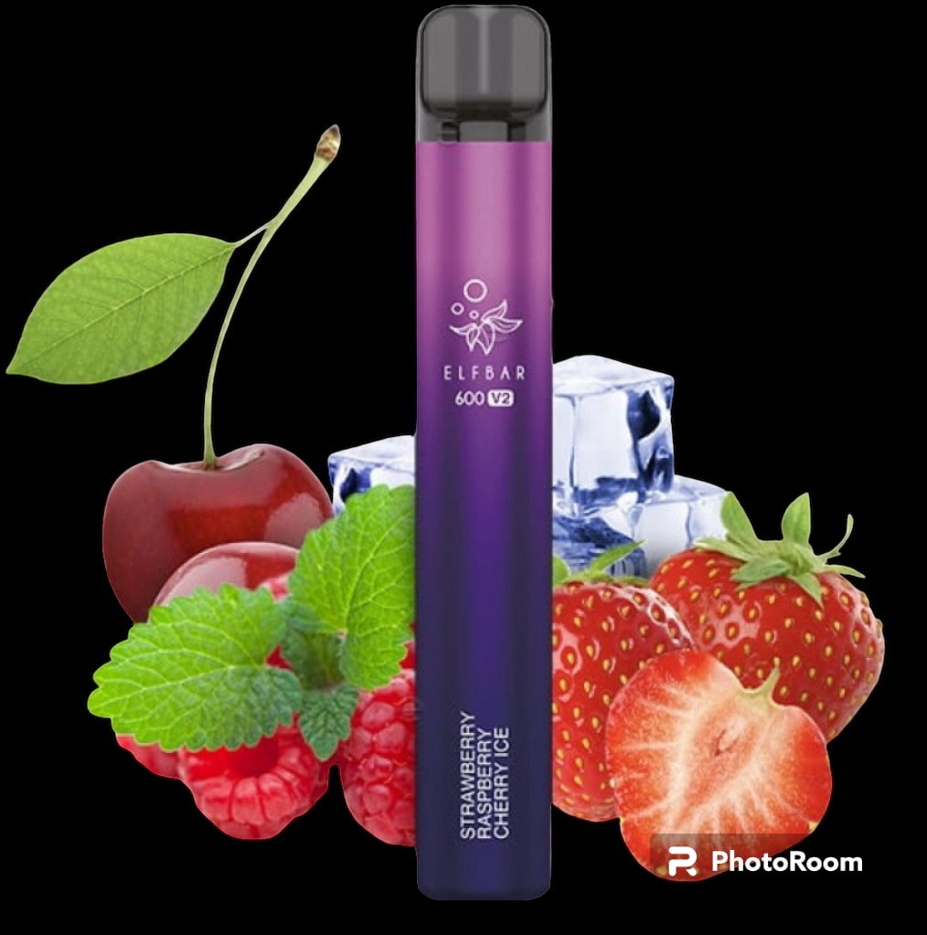 Elfbar 600 V2 Strawberry Raspberry Cherry Ice 20mg Nikotin